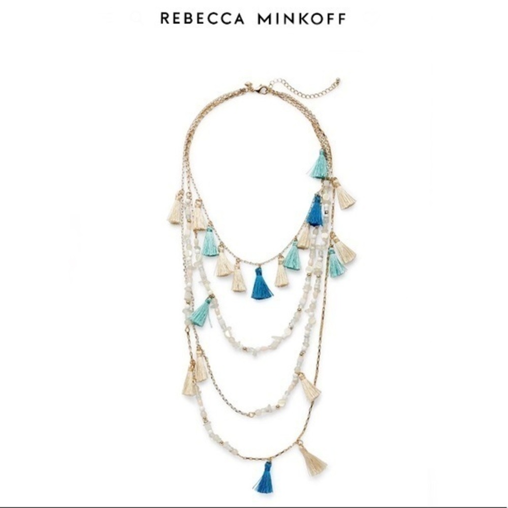 Rebecca Minkoff Layered Tassel Statement Necklace